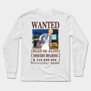 Doflamingo One Piece Wanted Long Sleeve T-Shirt